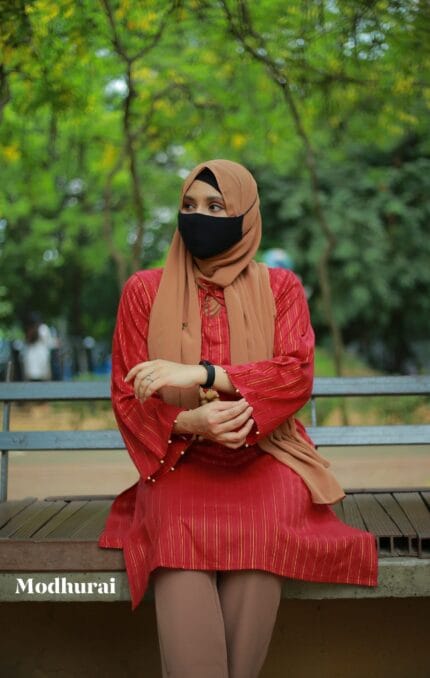 Parijat Meroon-Exclusive Design By Modhurai